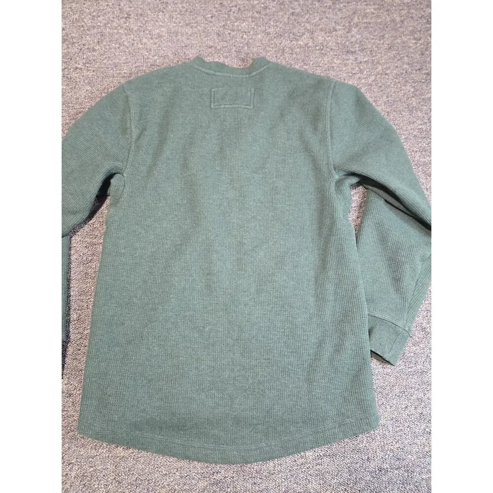 L.L. Bean Katahdin Iron Works Bonded Waffle Fleece Henley Men’s Small Reg 298100